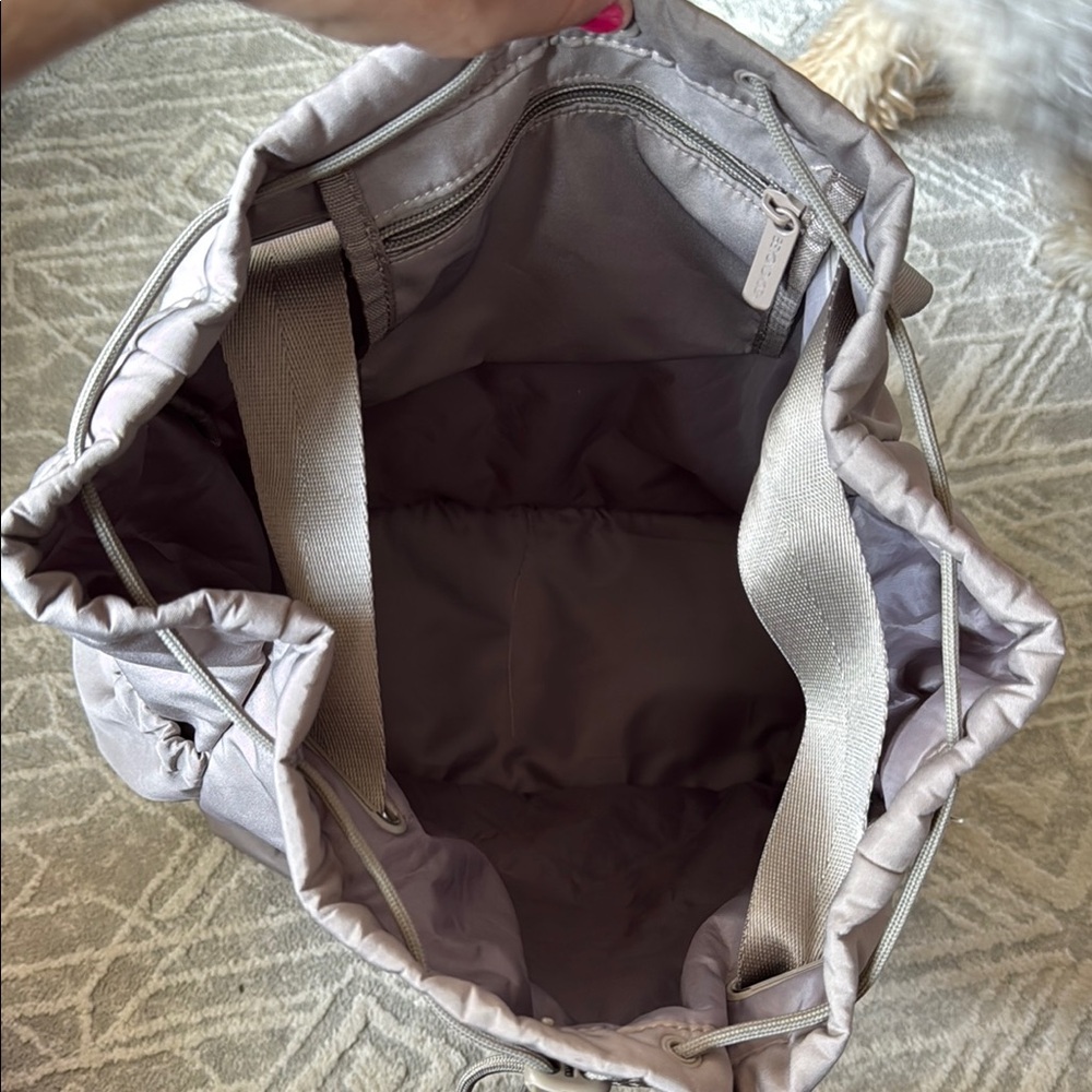 Beyond Yoga Gray Backpack with Playful Design - Picture 6 of 6